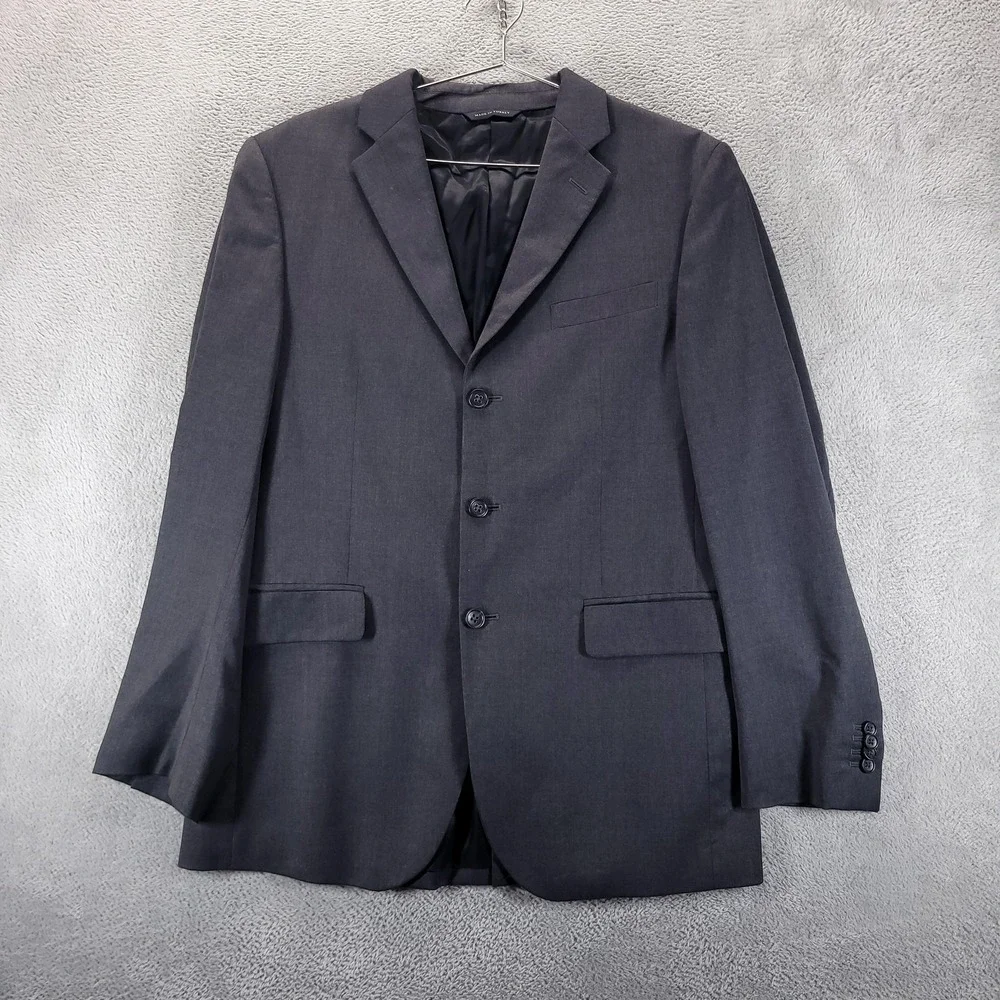 Banana Republic Suit Jacket Mens 40R Gray Modern Wool 3 Button Made In Turkey